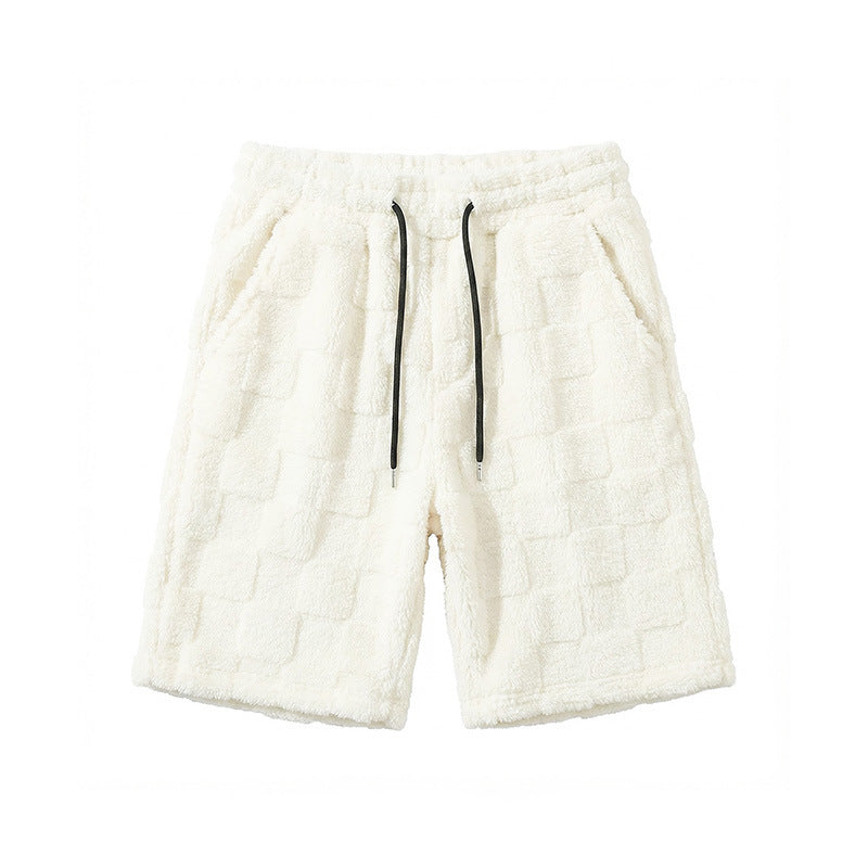 Straight-leg Plaid Mens Athletic Shorts
