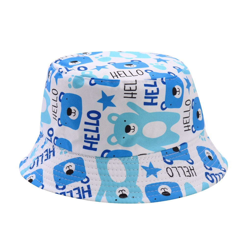 Cross-border Childrens Cartoon Animal Double-Sided Hat