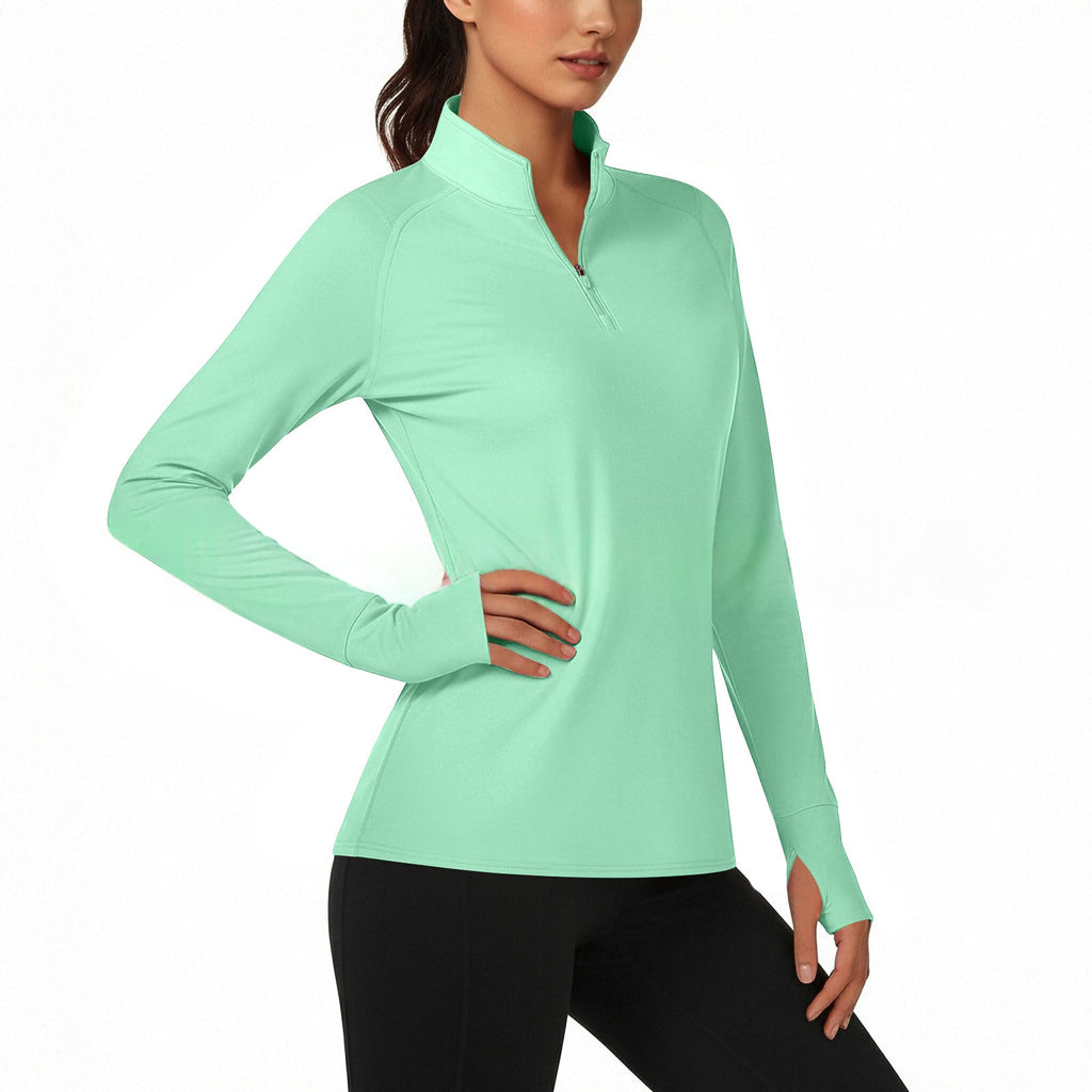 Womens Casual Solid-color Versatile Bottoming Shirt