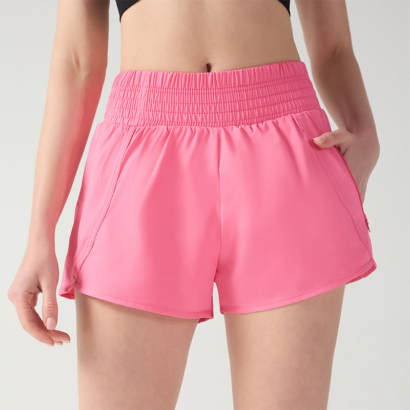 Summer High-waisted Faux Two-piece Shorts To Prevent Wardrobe Malfunctions