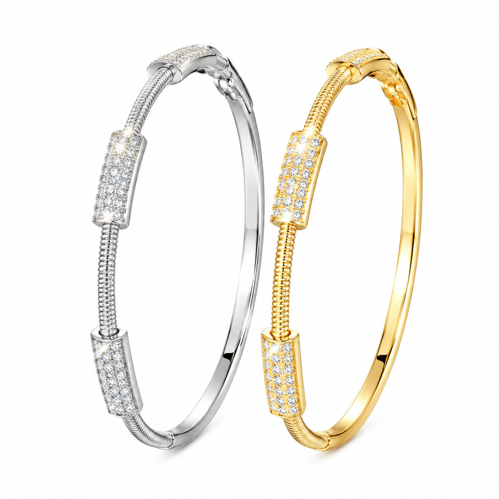 Full Diamond Spring Bracelet Light Luxury And Versatile