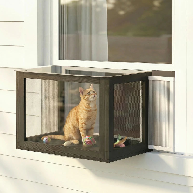 Catio Outdoor Cat Enclosure25-41Outdoor Cat House For Sunbathing, Napping & Overlooking