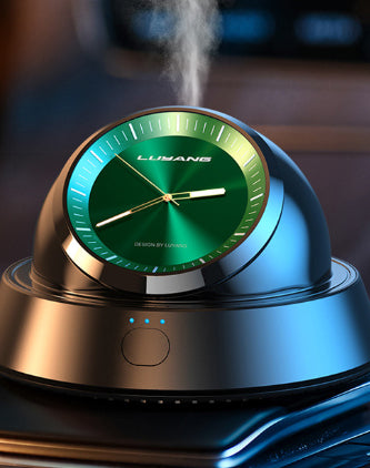 Smart In-car Aromatherapy Clock Ornament With A Light, Long-lasting Fragrance