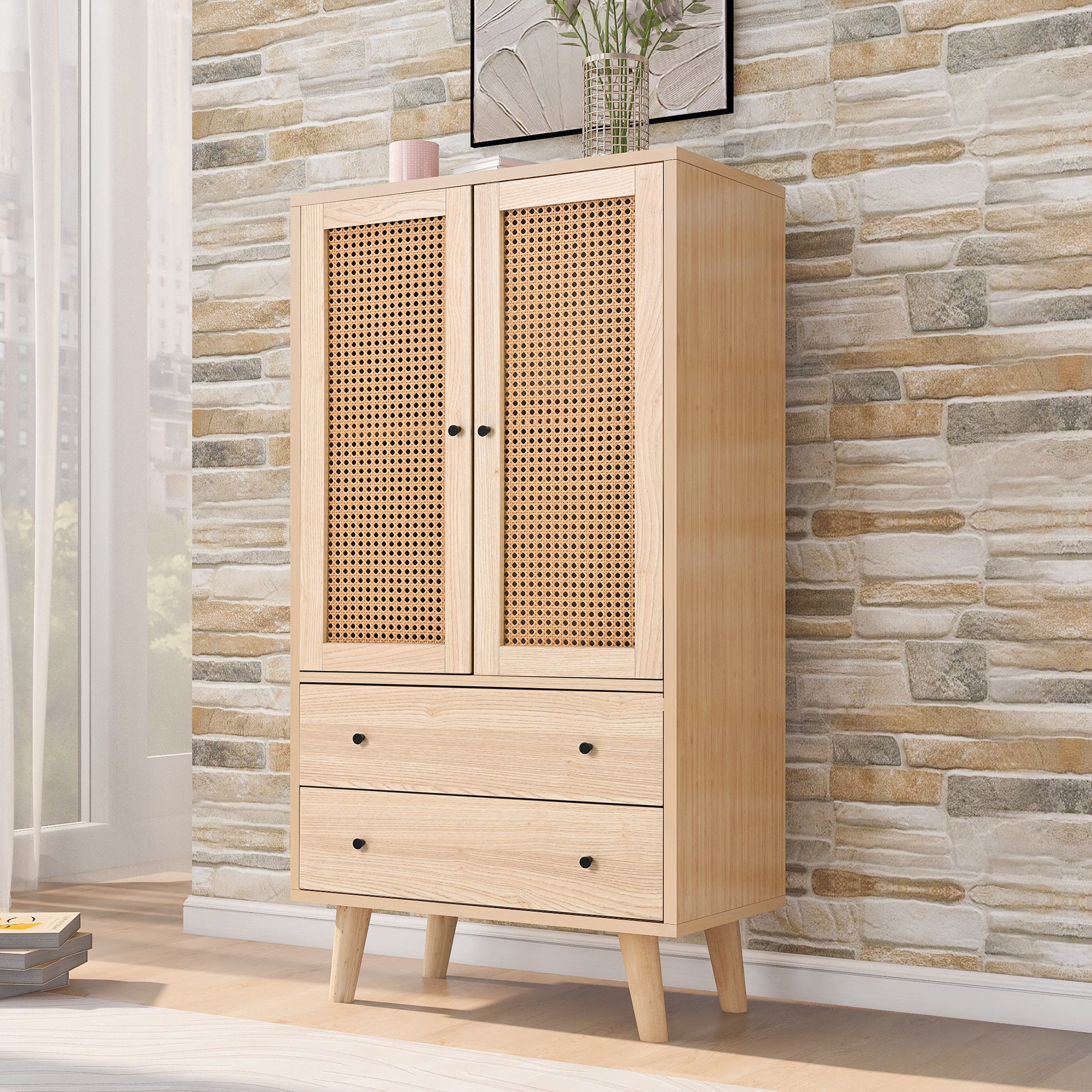 Dining Room Living Room Sideboard Chest Of Drawers Standing Cabinet Storage Sideboard TV Table With Doors And Drawers Sideboard With Large Storage Space Width 60 Cm
