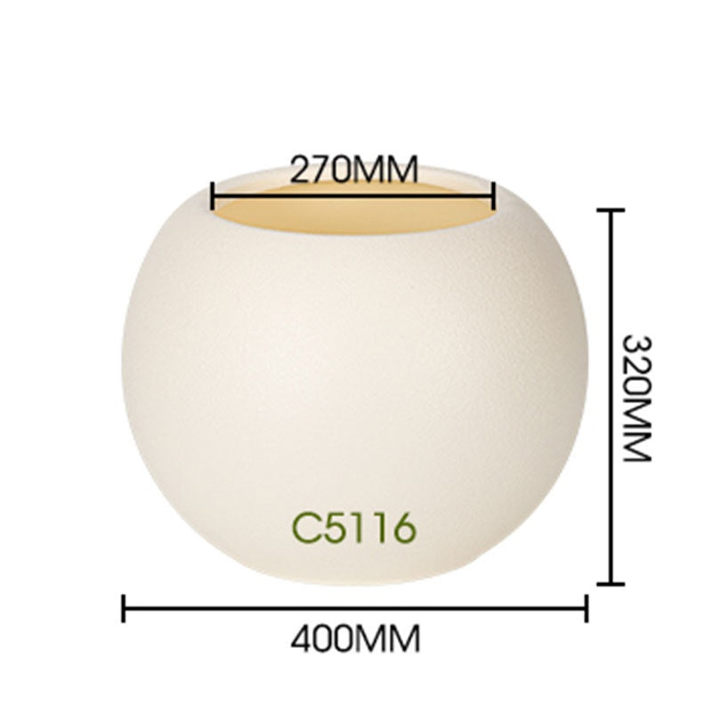 Spherical Flower Pot In Concrete Plastic