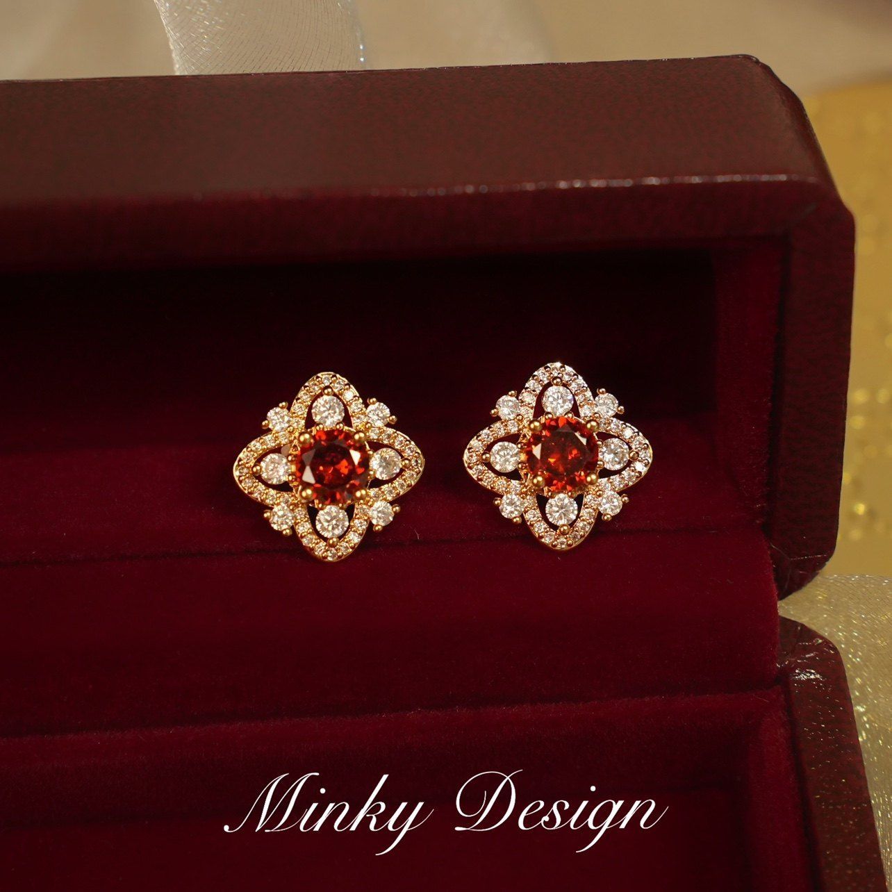 Beautiful Floral Earrings For Autumn Winter, Coil Disk Clip On Earrings & Stud Earrings For Women With Or Without Ear Piercings