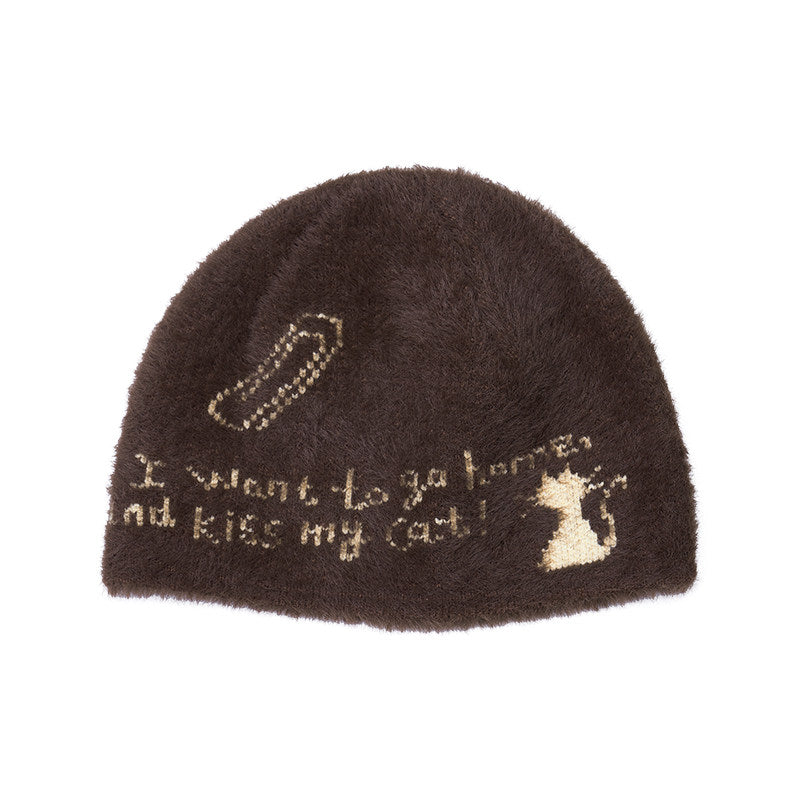 Knitted Cold Hat Original Versatile Knitted Hat Niche Face Small Ear Protection New Knitted Hat Autumn-Winter