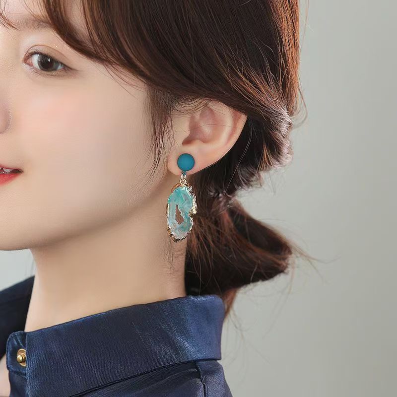 925 Sterling Silver Pin Geometric Vintage Long Drop Earrings, Unique Niche Designer Fashion High-End Elegant Ear Jewelry For Women