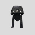 Men's And Women's Size. Black PU Leather Skull Rivet Ribbon Street Punk Style Pirate Hat. Suitable For Motorcycle Outfits. Daily Personalized Ear Protection Hat.