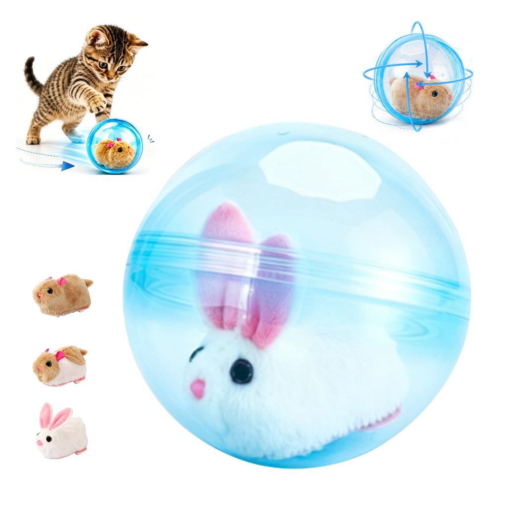 2026 New Self-Rolling Interactive Cat Ball Realistic Animal Automatic Moving Rolling Cat Ball  Rolling Spin Moving Cat Ball Indoor Interactive Pet Ball For Cats Dogs Chasing