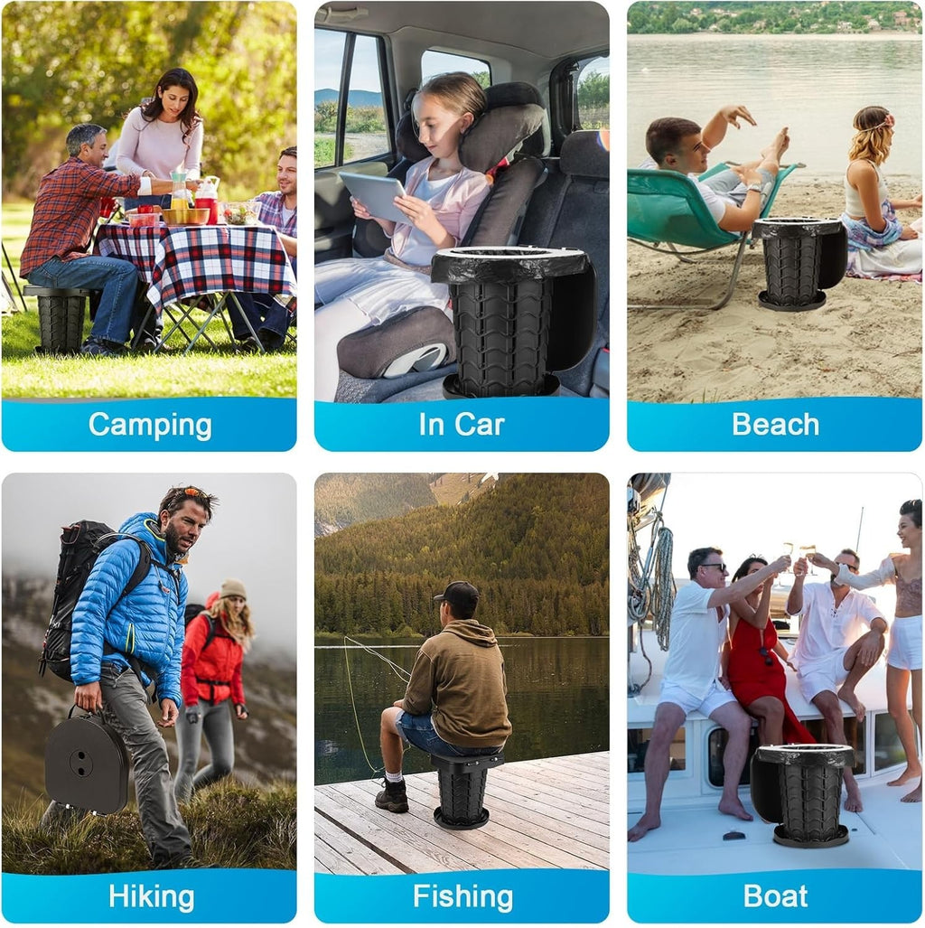 Portable Folding Camping Toilet Compact Potty Loo Caravan Toilet Picnic Fishing