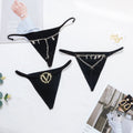 Solid Color Metal Chain Thong Personality