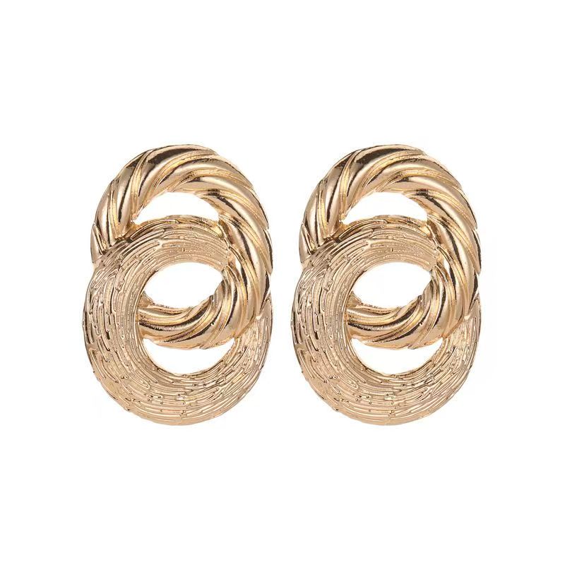 New European American Twisted Circle Stud Earrings, Geometric 8 Pattern Earrings For Women, Wholesale Distribute Fashion Ear Jewelry