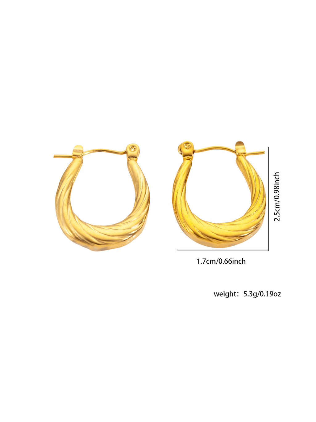 Tarnish Resistant Gold Stainless Steel Earrings Niche High Luxury Ladies Ear Jewelry