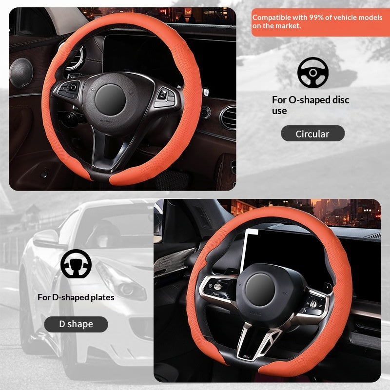 Perforated Non-Slip Card-Style Steering Wheel Cover