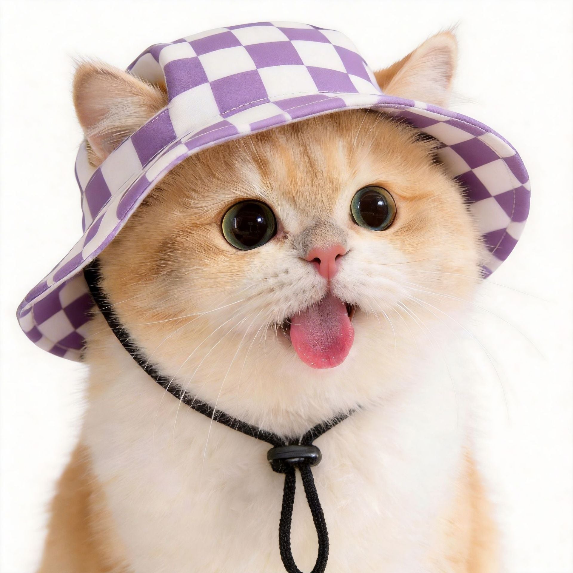 Dog Bucket Hat With Ear Holes Adjustment Summer Beach Visor Sunscreen Cap Suitable For Dog And Cat