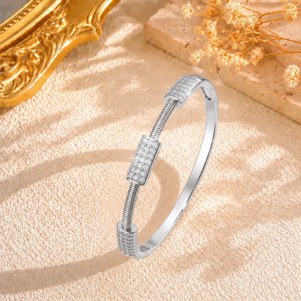 Full Diamond Spring Bracelet Light Luxury And Versatile