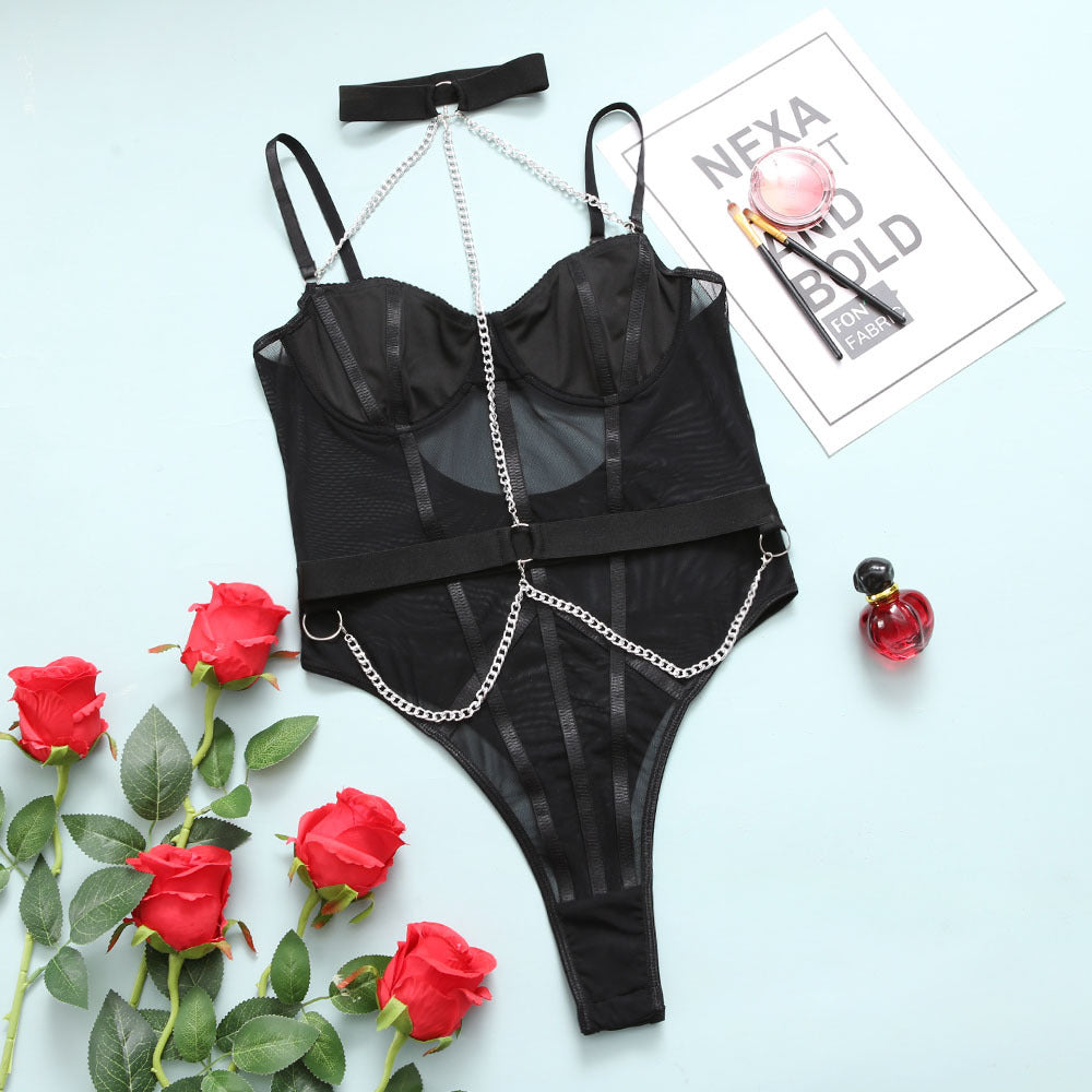 Women's Chain Sling High Waist Bodysuit