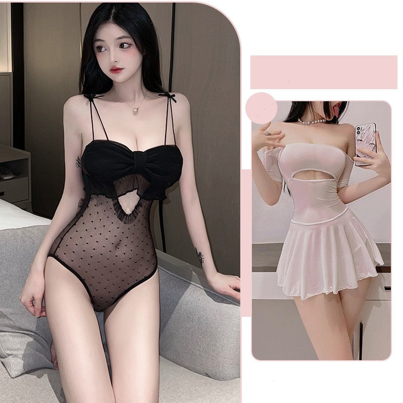 Underwear  Crotch Free Small Chest Gathered Pajamas