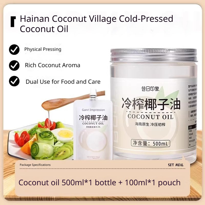 Cold-pressed Coconut Oil For Cooking Hair Care And Mouthwash