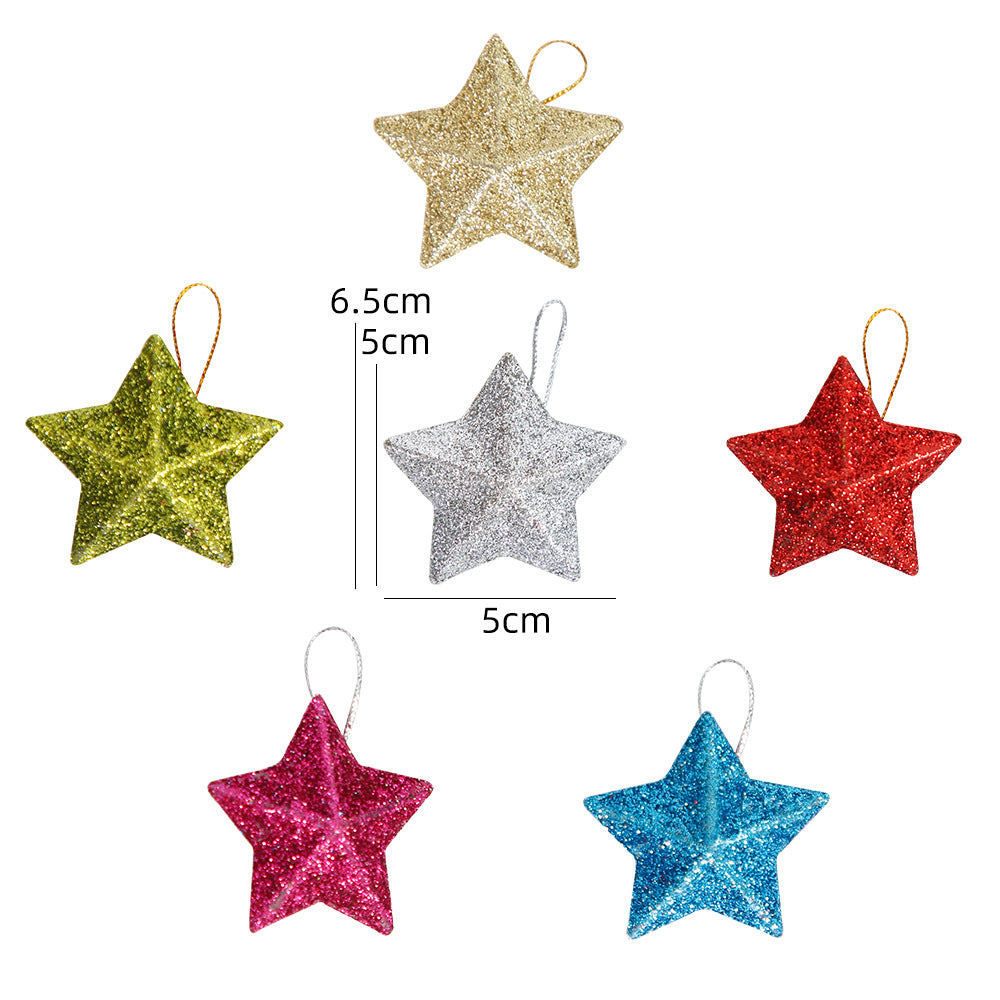 Glitter Powder Five Pointed Star Pendant
