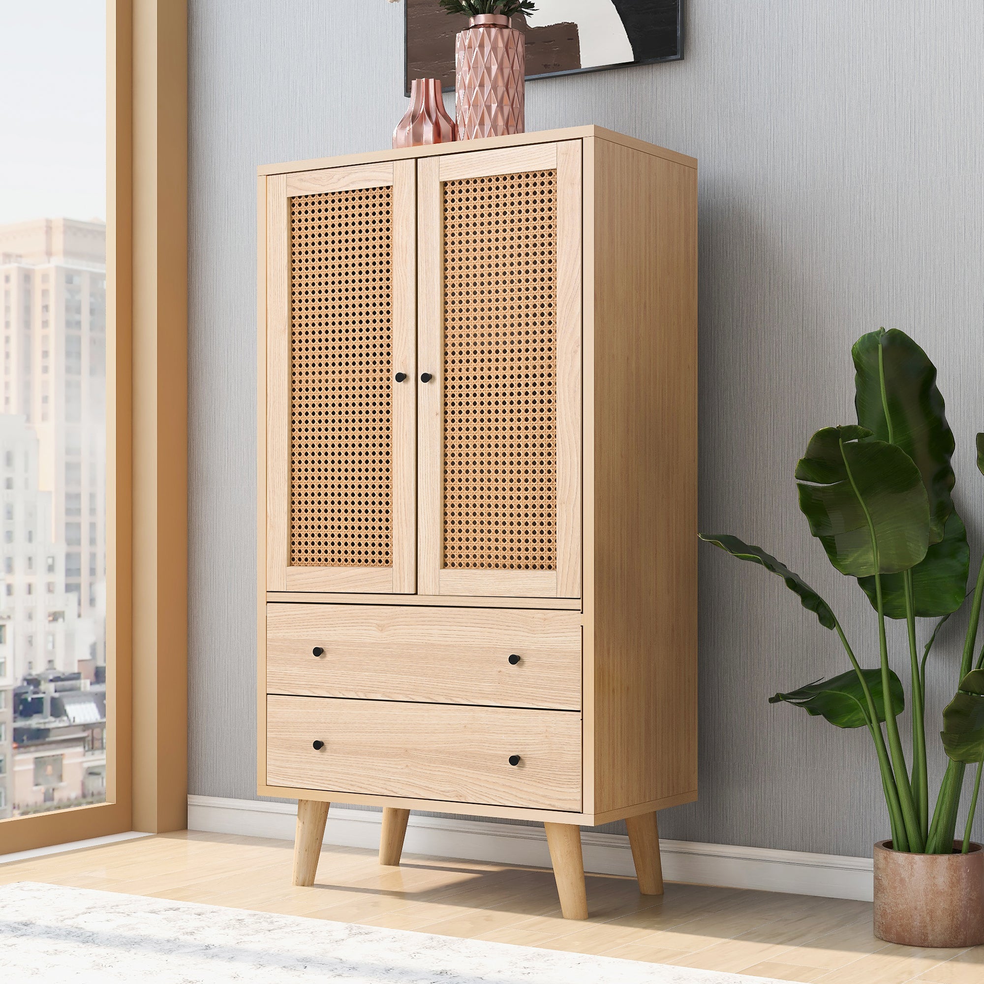 Dining Room Living Room Sideboard Chest Of Drawers Standing Cabinet Storage Sideboard TV Table With Doors And Drawers Sideboard With Large Storage Space Width 60 Cm