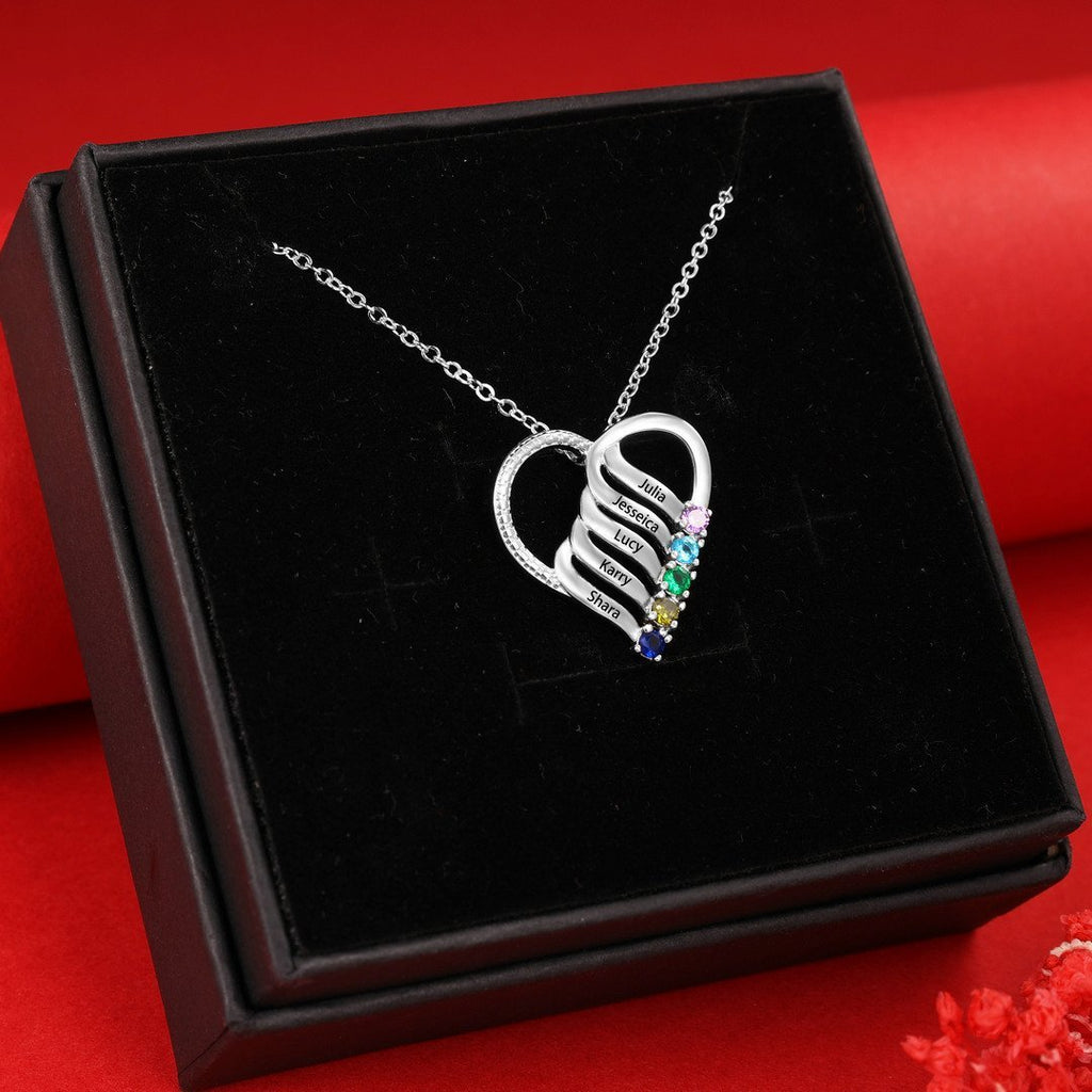 Personalized Trendy Necklace With December Birthstone Name