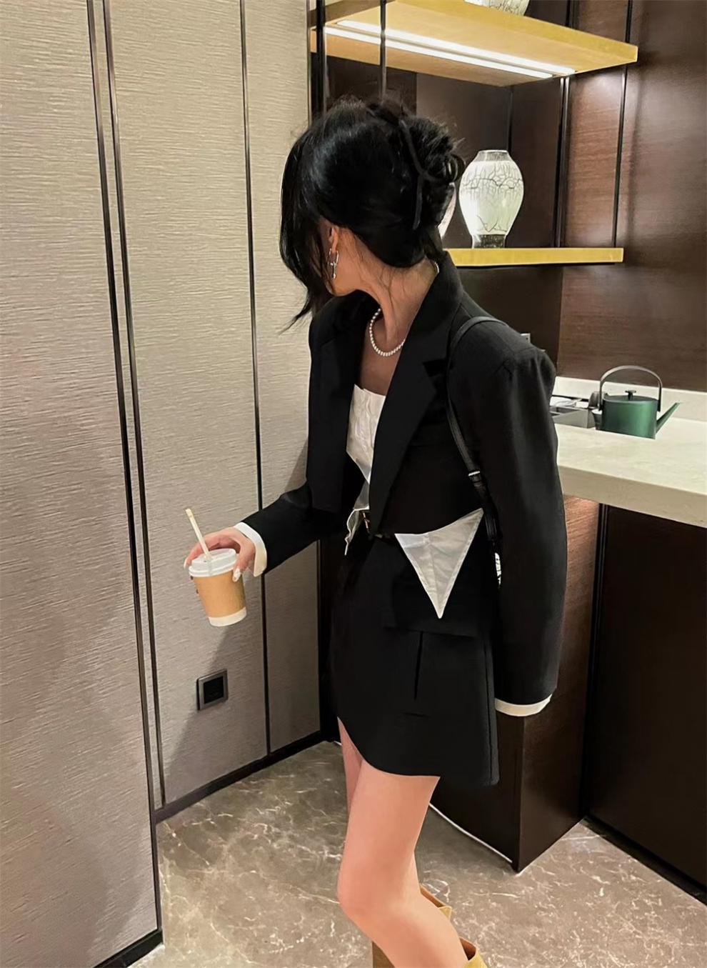 Early New Style Style Set Sense Western Style Slimming Suit Jacket Skirt Elegant Outfit