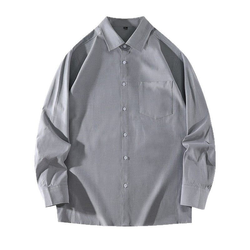 Mens Casual Stylish Relaxed-fit Lapel Shirt