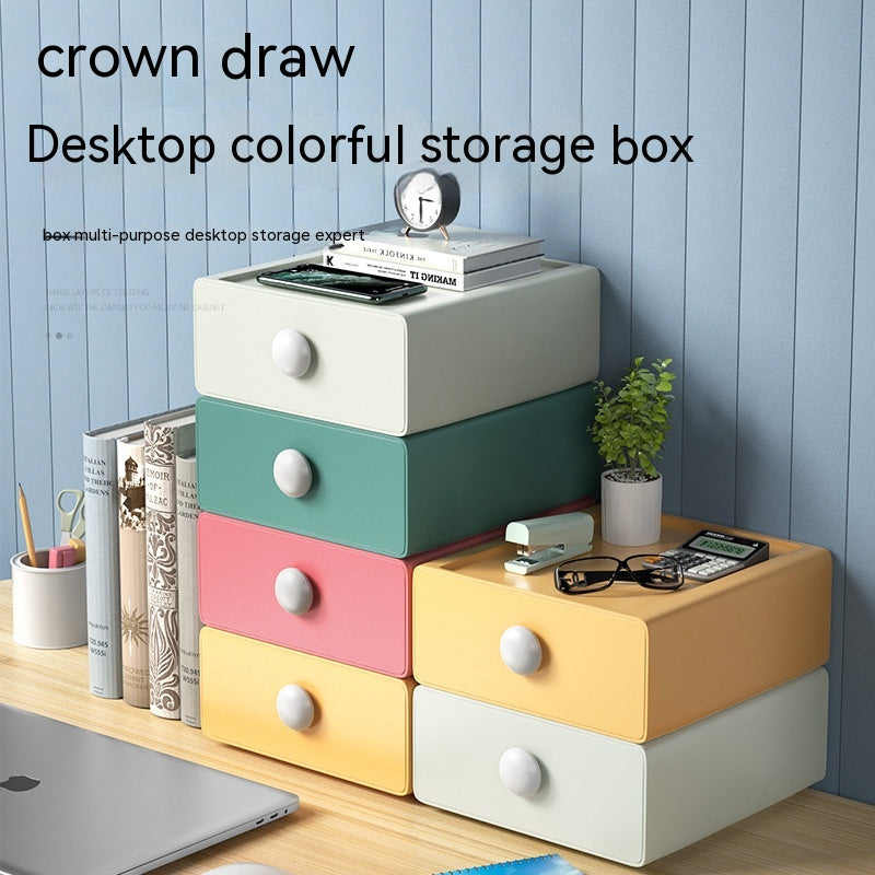 Drawer Desktop Storage Box Dresser Student Dormitory Stationery Organizing Storage Rack Artifact