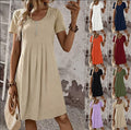 Mens Fashionable Loose-fit Zip-up Short-sleeve Dress
