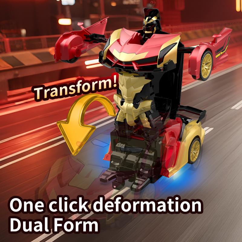 Iron Man Transforming Robot Car  Alloy Toy For Boys With Crash-to-Transform Feature,Self-pickup Only.