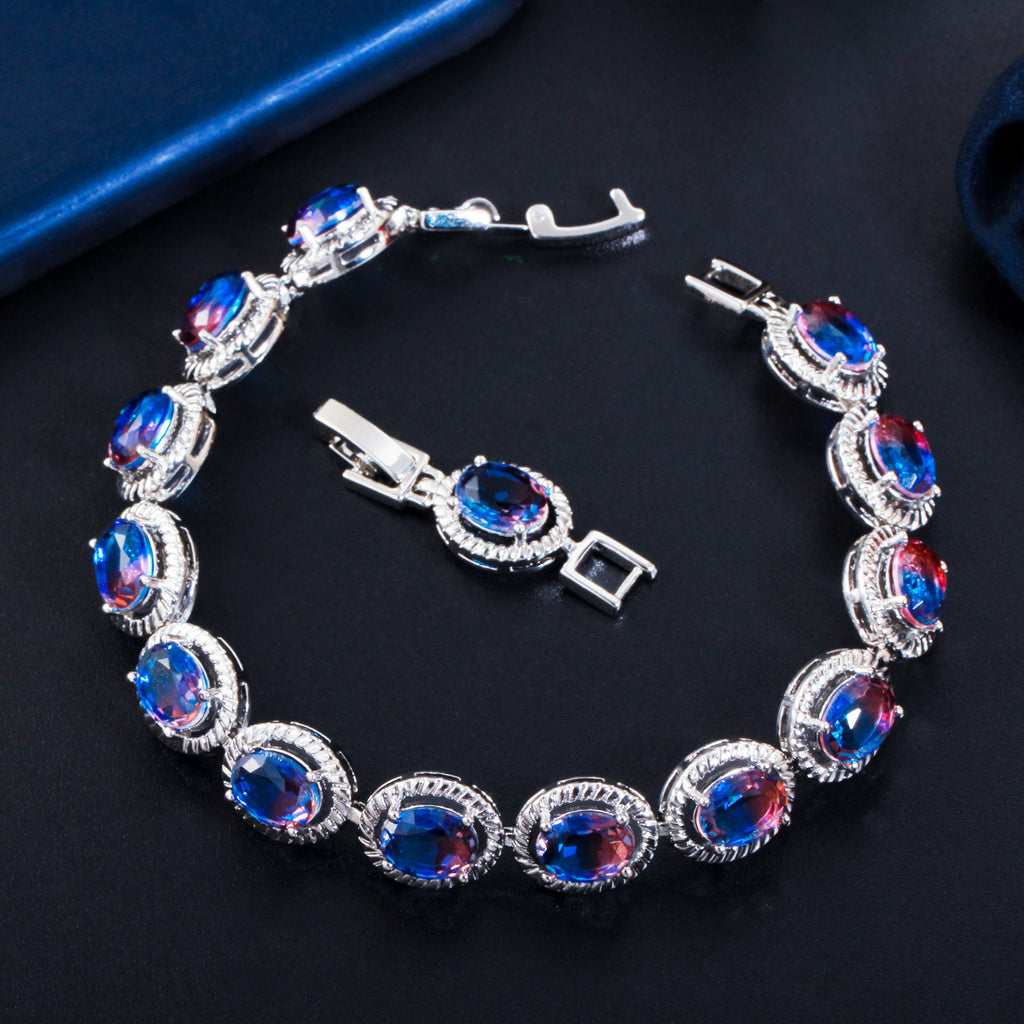Colorful Gradient Crystal Glass Bracelet