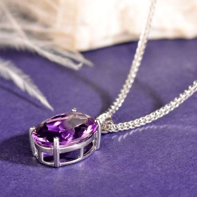 Affordable Luxury Simple Amethyst Necklace For Women