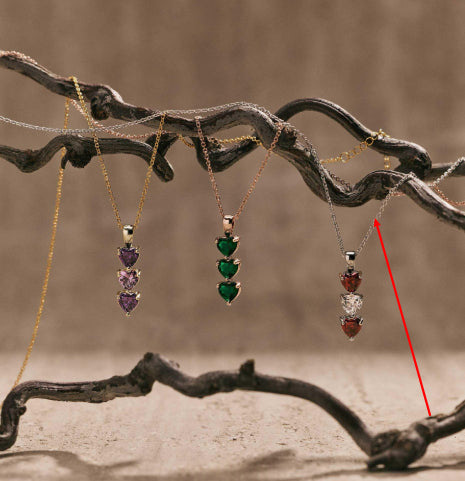 Mother's Day Heart To Heart Customized Birthday Stone Luxury Pendant Necklace For Women