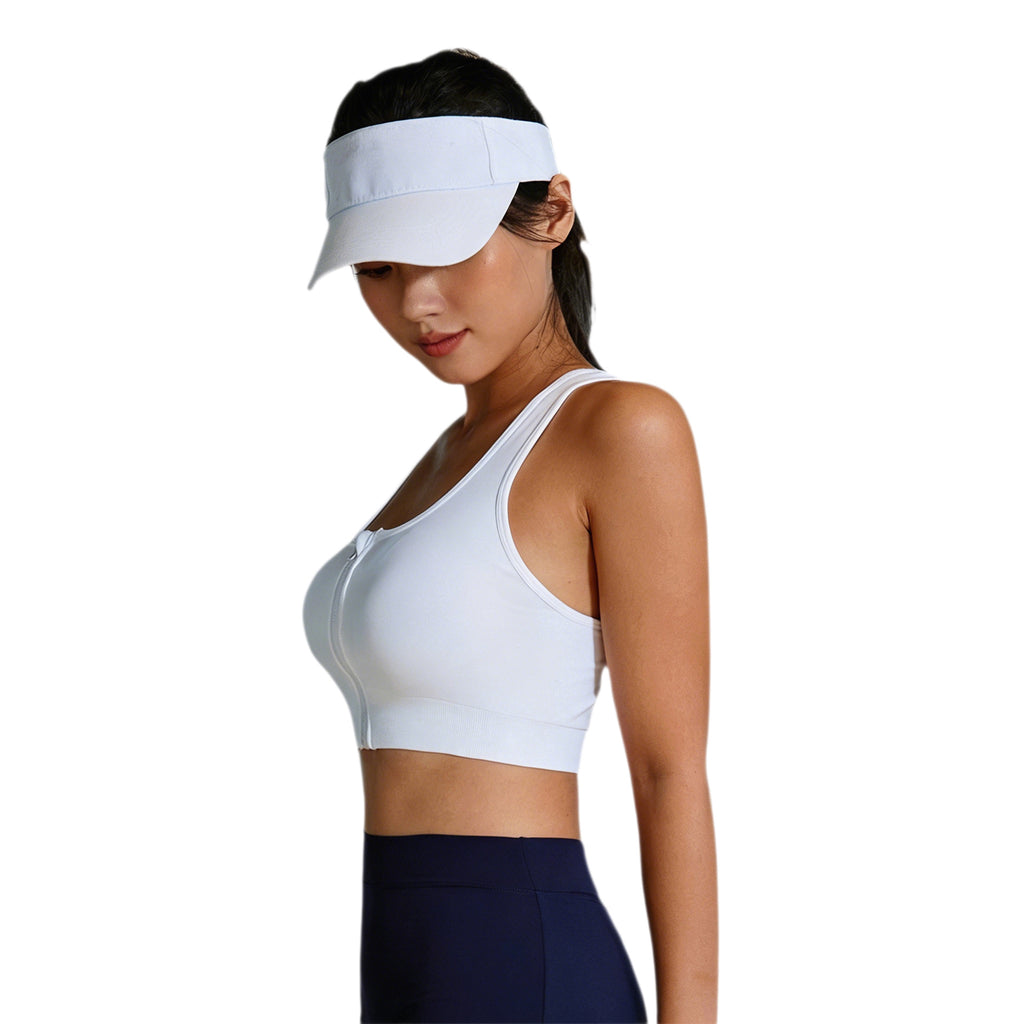 Womens Front-Zip Yoga Sports Bra