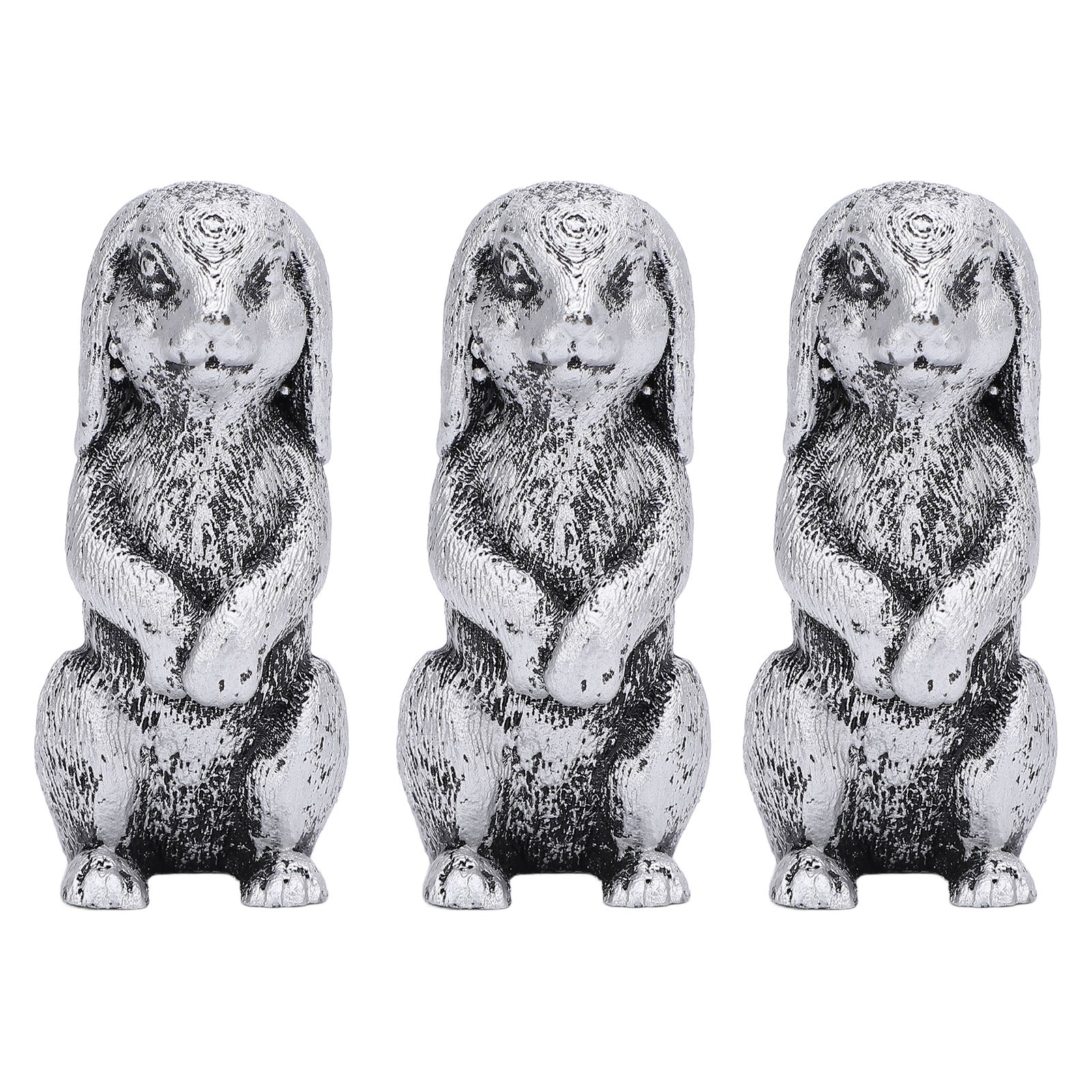 3PCS Flower Pot Decorative Feet Resin Animal Statue Plant Pot Support Feet Planter Riser For Outdoor Garden Standing Rabbit