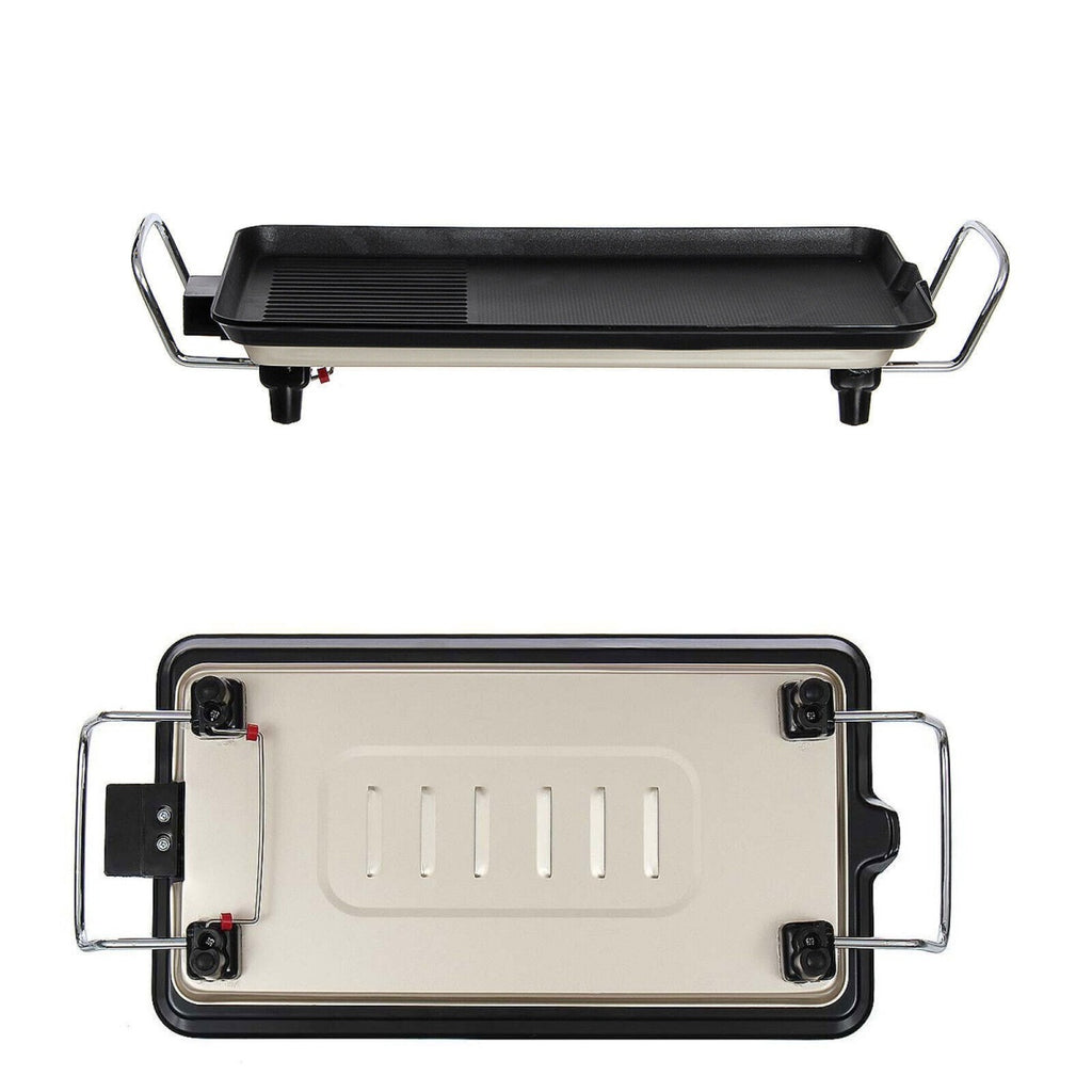 Large Teppanyaki Grill Table Electric Hot Plate Bbq Griddle Camping 1500W