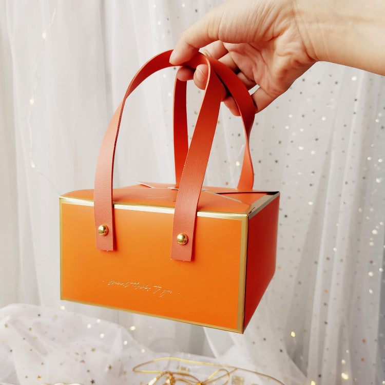 Festive Cookie Box Egg Yolk Pastry 6 Pieces Gift Packaging Box