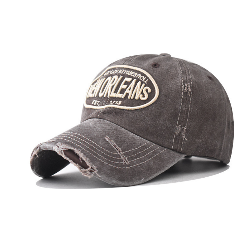 Men's And Women's Stretchy Frayed-edge Embroidered Letter Style Trendy Baseball Cap Suitable For Outdoor Travel, Daily Shopping Outfits.