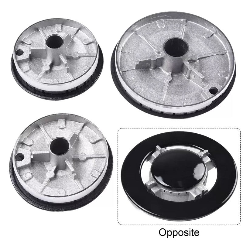 5Pcs Set Cooker Oven Gas Hob Rapid Burner Caps Crown Ring Tops Kit Flame Cover