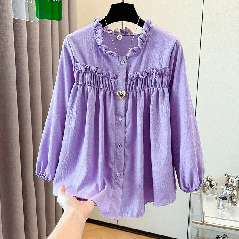 Full-length Tummy-covering Top For Early Autumn