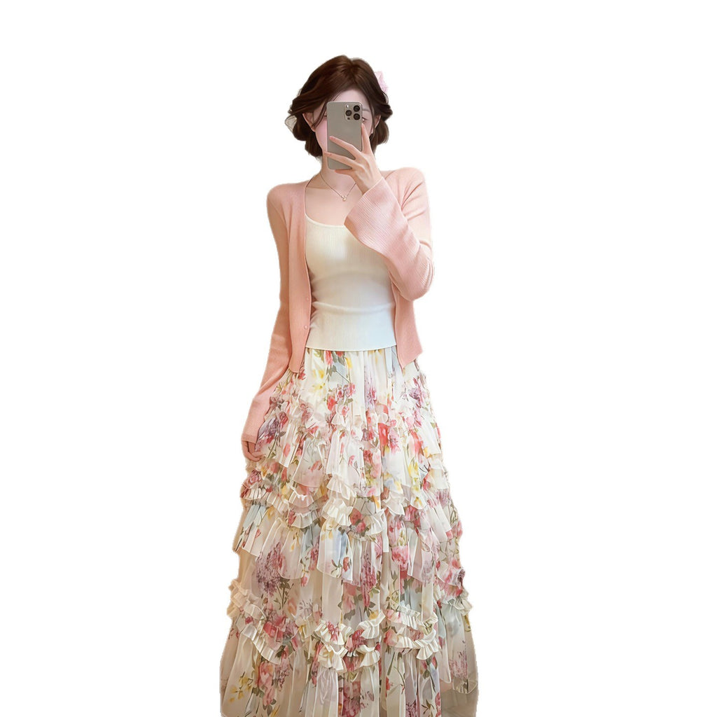 H1413 Soft-style Asymmetric Skirt