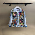 Heavy Duty Diamond Studded Denim Jacket Fashion