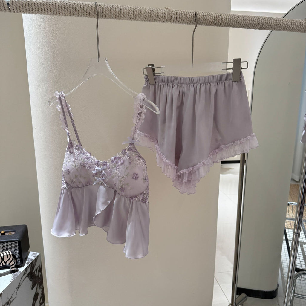 Strap Shorts, New-style Four-piece Pajama Set