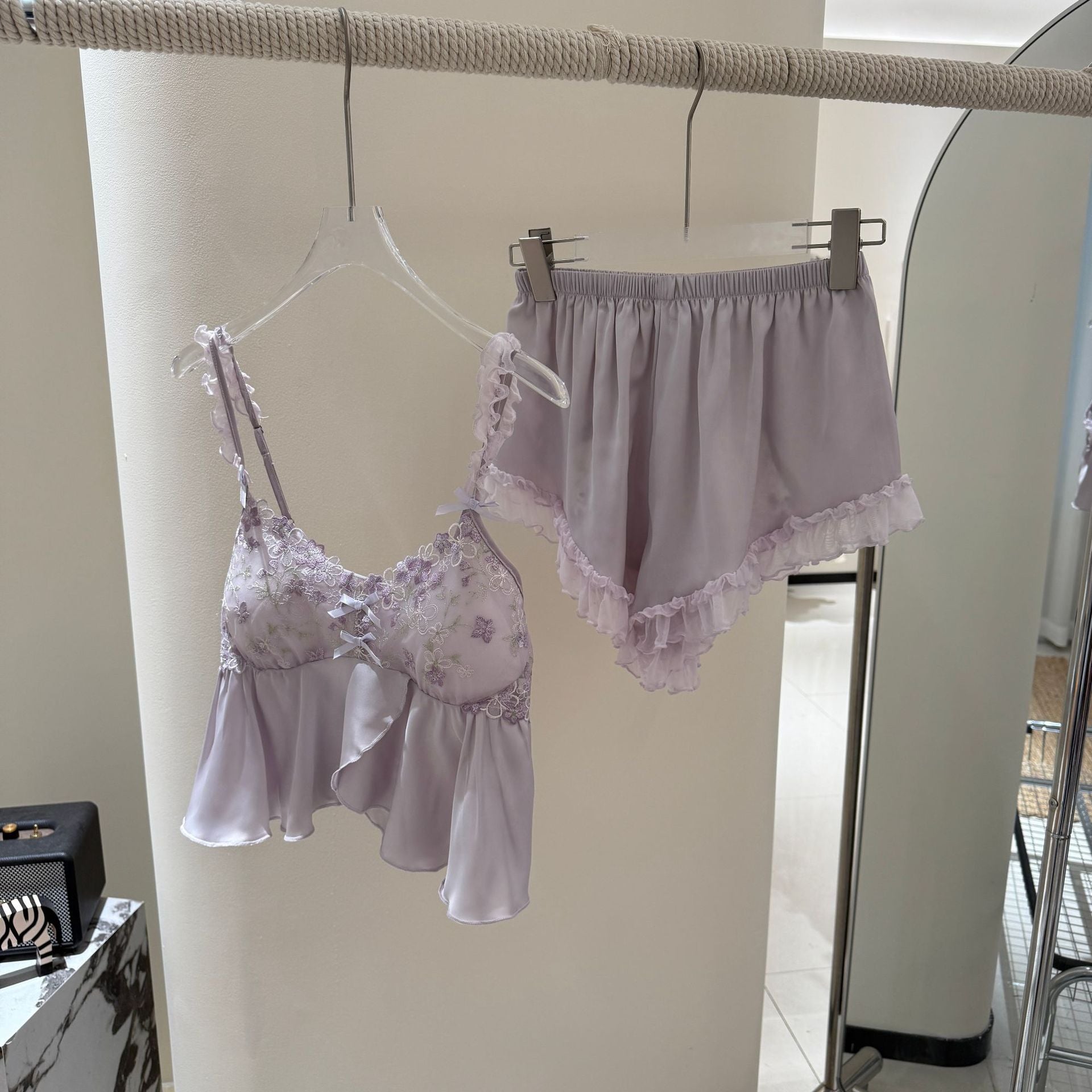Strap Shorts, New-style Four-piece Pajama Set