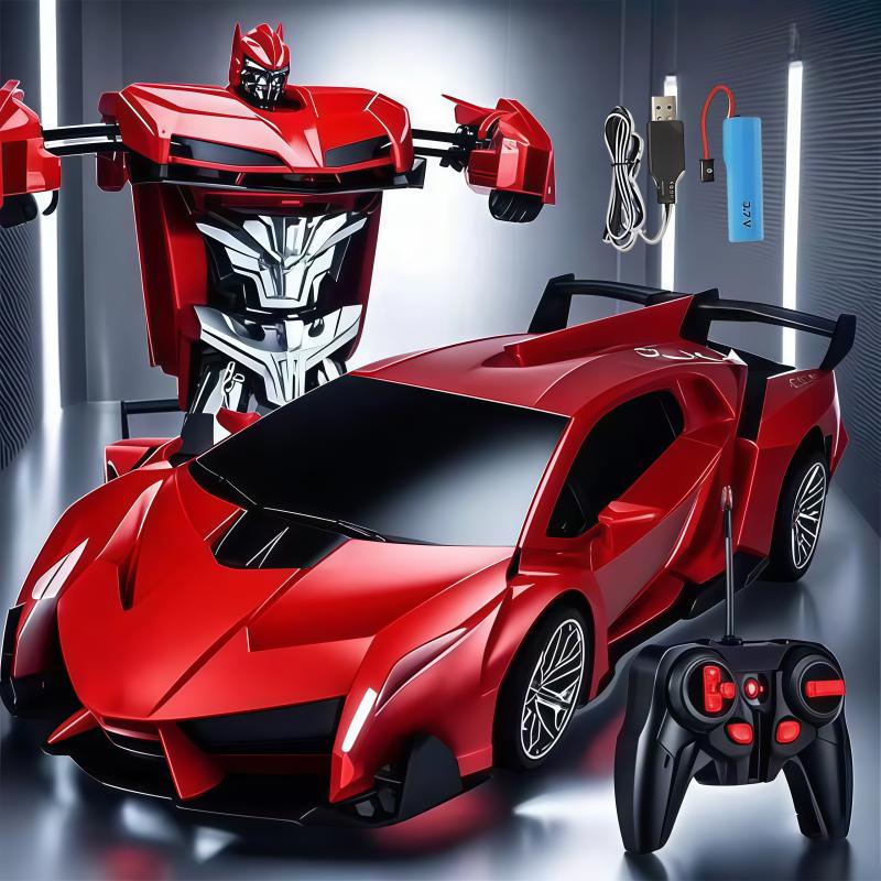 One-Touch Transforming Robot Car Educational Toy With Lights, Sound, Stunt Features, And Omnidirectional Movement,Self-pickup Only.
