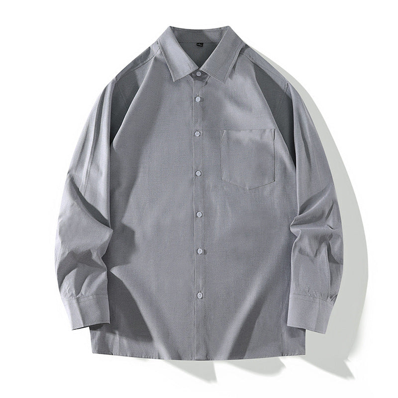 Mens Casual Stylish Relaxed-fit Lapel Shirt