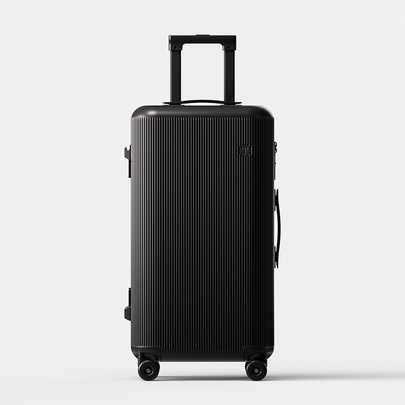 Large-capacity Plastic-frame Zippered Suitcaselightweight Sturdy And Durable PC Material