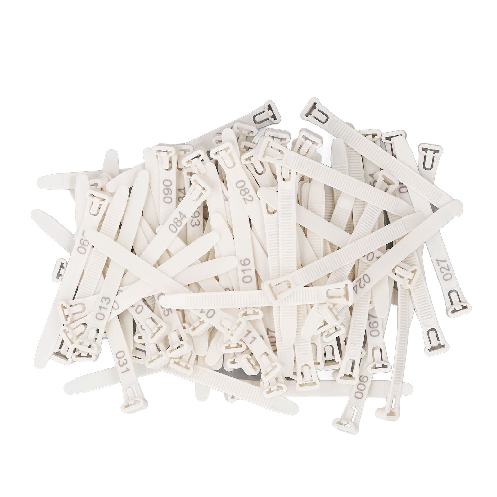 Chicken Leg Rings 1-100 Numbered Chicken Identification Leg Bands Tags Reusable For Ducks Chicks Chicken Pigeons Goose White